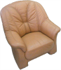 Ledersessel beige